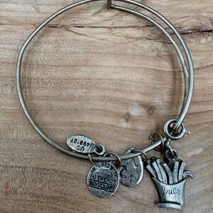 Alex And Ani French Fry Charm Bracelet Silver
